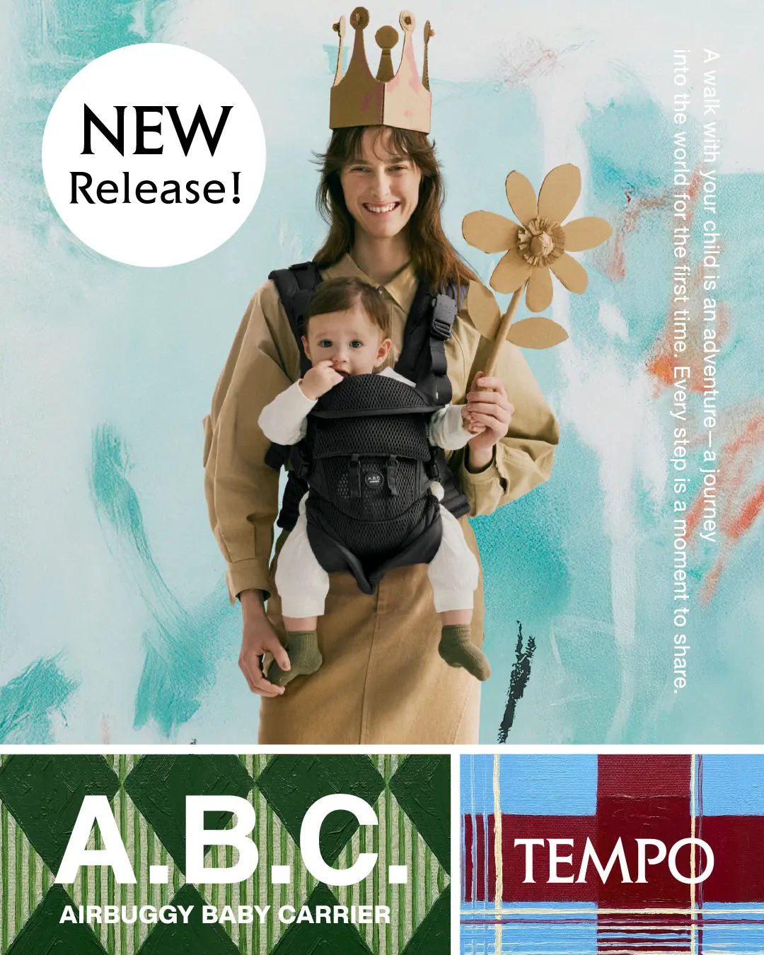 AIRBUGGYの抱っこひもA.B.C TEMPOが新発売